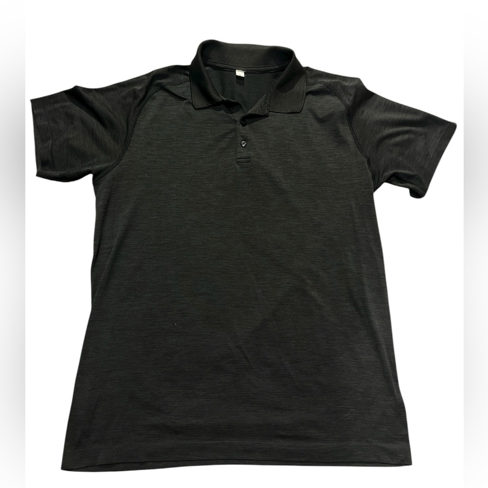 Men's LULULEMON Metal Vent Tech Polo Shirt, Black, Size Large